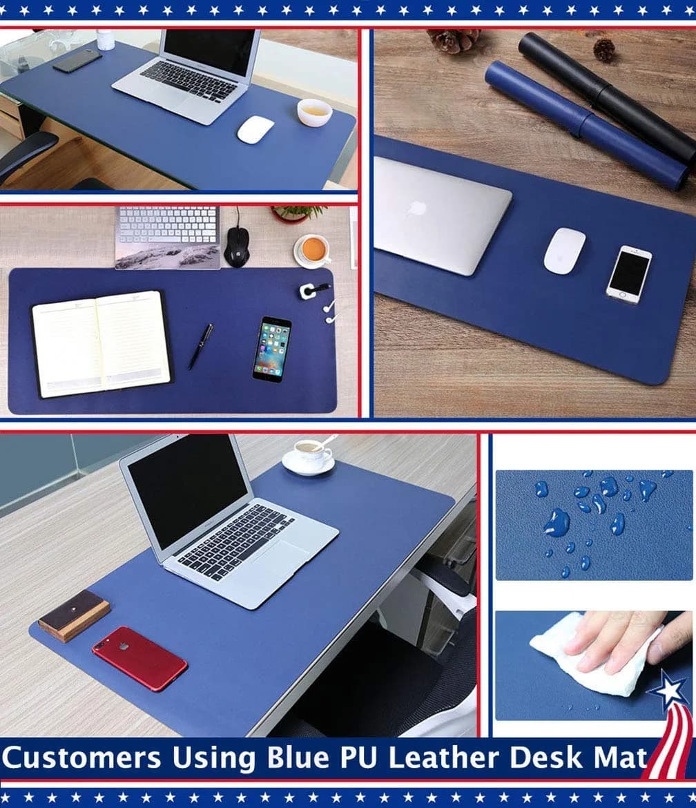Easy Easy Life Black Desk Blotter Pad 61cm x 122cm | Waterproof PU Leather Mouse Pad for Home Office - view 5