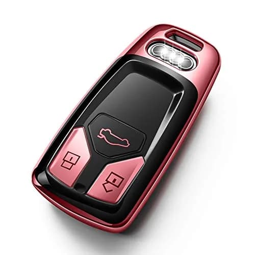 Tukellen Soft TPU Audi Key Fob Cover for A4 Q5 Q7 TT A6 R8 S5 Smart Key (Rose Gold) | 360° Protection thumbnail 1