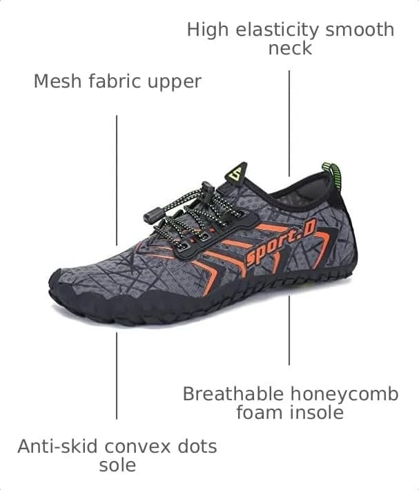 UBFEN Water Shoes for Men and Women Quick Dry Barefoot Hiking Swim Footwear | Lightweight, Anti-Skid, Breathable, Versatile thumbnail 4
