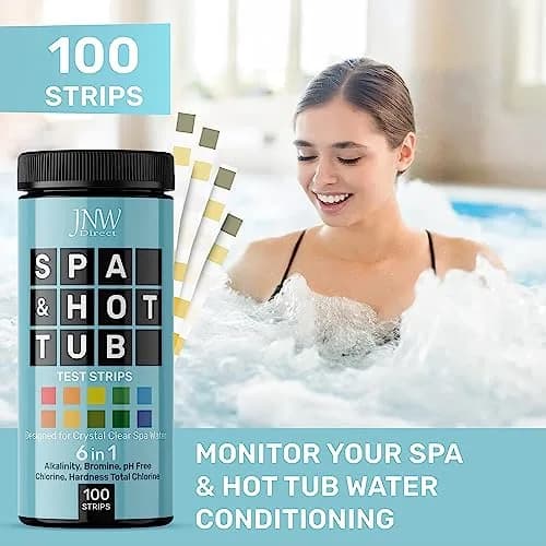 JNW Direct Hot Tub Test Strips 100 Pack | 6-in-1 Water Testing for Spas & Pools thumbnail 2