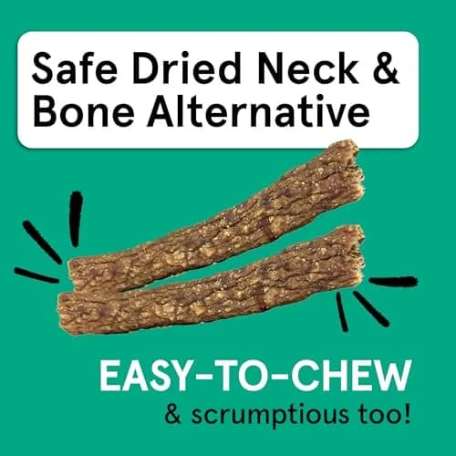TRMC Real Meat Dog Treats Turkey Neckers - 6oz Bag of 6-Inch USA-Made Air-Dried Turkey Necks for Dogs - Ground Neck & Bones Dog Treats Sourced from All-Natural, Free-Range thumbnail 3