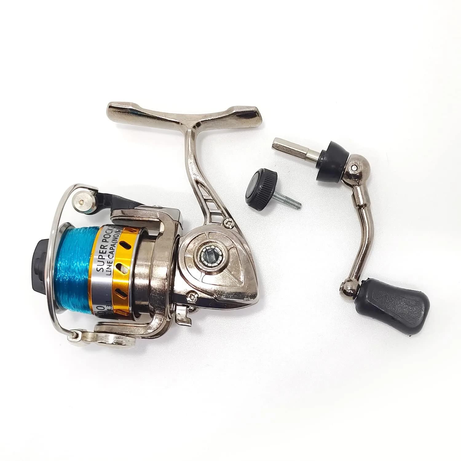 EMMRAGNO Mini 100 Metal Spinning Fishing Reel 125.5g (4.4oz) | 4.3:1 Gear Ratio, 3+1BB, Ambidextrous - view 7