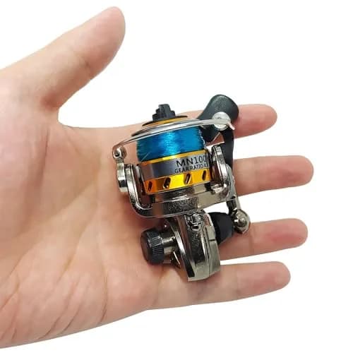 EMMRAGNO Mini 100 Metal Spinning Fishing Reel 125.5g (4.4oz) | 4.3:1 Gear Ratio, 3+1BB, Ambidextrous thumbnail 2