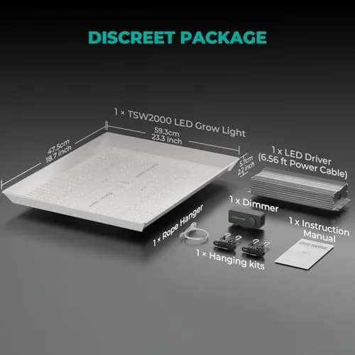 MARS HYDRO TSW2000 LED Grow Light 300W Full Spectrum for Indoor Plants | 3x3ft Flower / 4x4ft Veg Coverage thumbnail 6