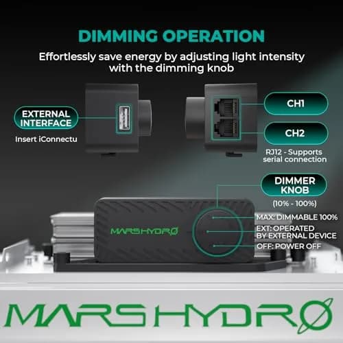 MARS HYDRO TSW2000 LED Grow Light 300W Full Spectrum for Indoor Plants | 3x3ft Flower / 4x4ft Veg Coverage thumbnail 8