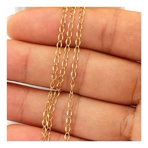 Tiparts 33FT 2mm Gold Stainless Steel Twisted Cable Chains for Jewelry Makings | Reflective, Lightweight, Durable thumbnail 4