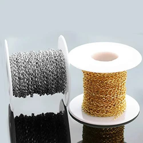 Tiparts 33FT 2mm Gold Stainless Steel Twisted Cable Chains for Jewelry Makings | Reflective, Lightweight, Durable thumbnail 6
