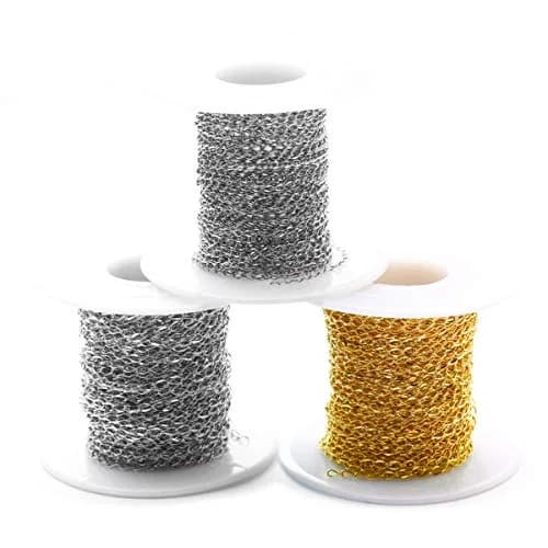 Tiparts 33FT 2mm Gold Stainless Steel Twisted Cable Chains for Jewelry Makings | Reflective, Lightweight, Durable thumbnail 7