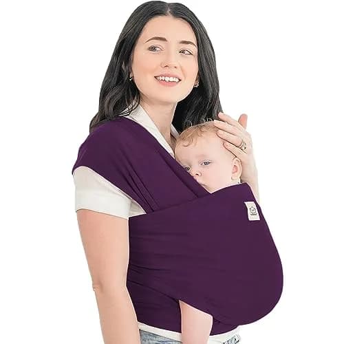 KeaBabies Original Baby Wrap Carrier Royal Purple | Ergonomic, IHDI Certified, Breathable Fabric for Newborns to Toddlers thumbnail 1