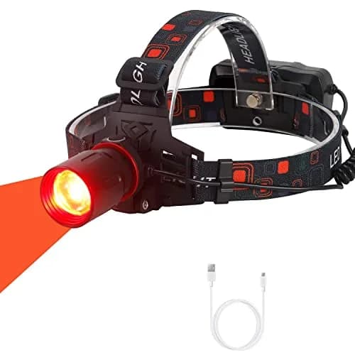WINDFIRE Red Light Hunting Headlamp Rechargeable Zoomable 600 Lumens | Adjustable & Waterproof thumbnail 1