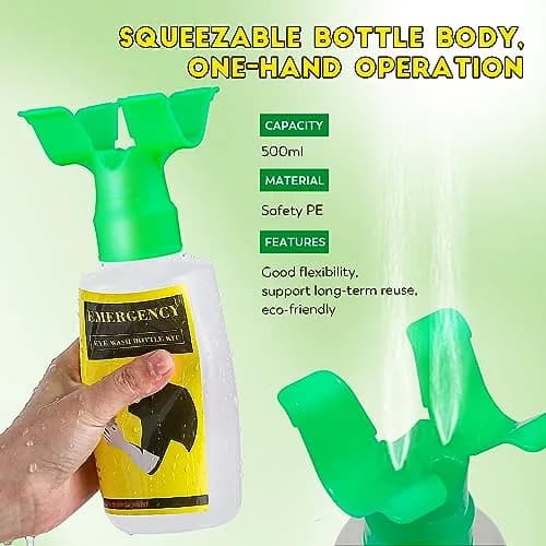 CGOLDENWALL Emergency Eye Wash Station Portable Eyewash Kit, OSHA Approved, 16.9oz Bottles, First Aid thumbnail 5