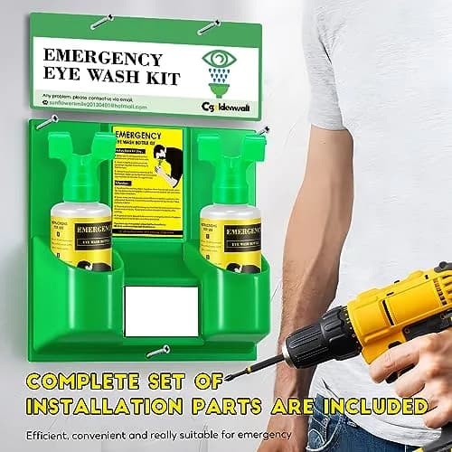 CGOLDENWALL Emergency Eye Wash Station Portable Eyewash Kit, OSHA Approved, 16.9oz Bottles, First Aid thumbnail 6