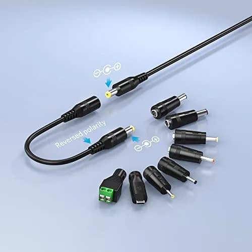 Belker 5.5 x 2.1mm Jack Reverse Polarity Converter Cable | Support 3A Max thumbnail 5
