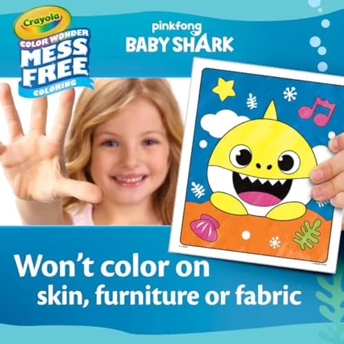 Crayola Baby Shark Color Wonder Mess Free Coloring Pages & Markers | 18 Pages & 5 Markers thumbnail 5