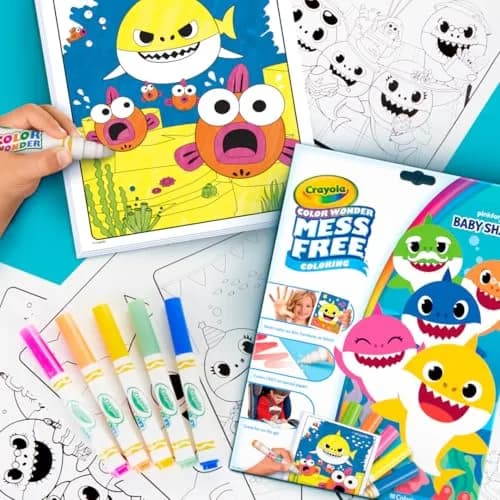 Crayola Baby Shark Color Wonder Mess Free Coloring Pages & Markers | 18 Pages & 5 Markers thumbnail 6
