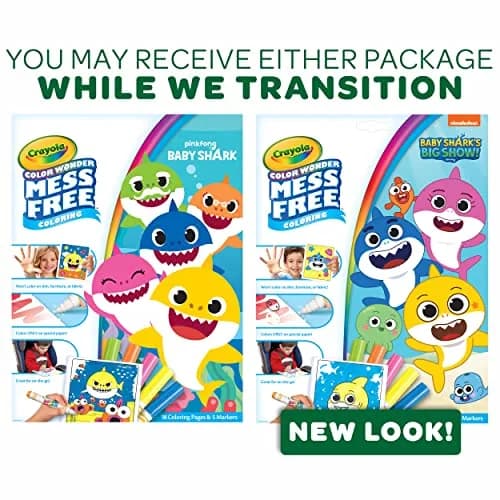Crayola Baby Shark Color Wonder Mess Free Coloring Pages & Markers | 18 Pages & 5 Markers thumbnail 3
