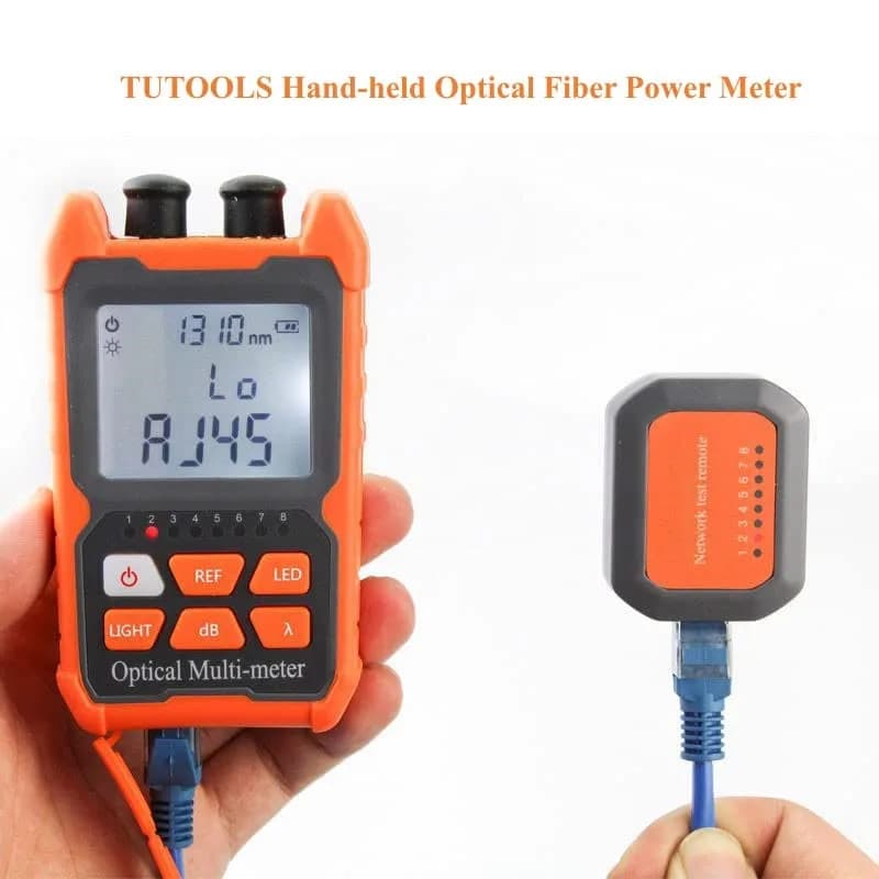 TUTOOLS Hand-held Optical Fiber Power Meter, FC/SC/ST Interface, 2mW, Orange | Optical Multi-Meter for Fiber Testing thumbnail 11