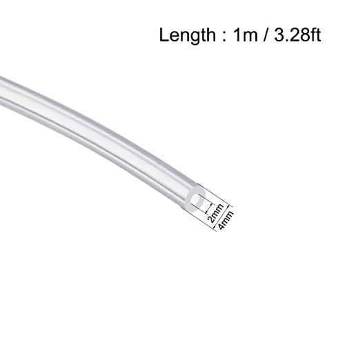 uxcell Silicone Tubing 2mm x 4mm | Flexible, High-Temp Water & Air Hose for Pump Transfer thumbnail 2