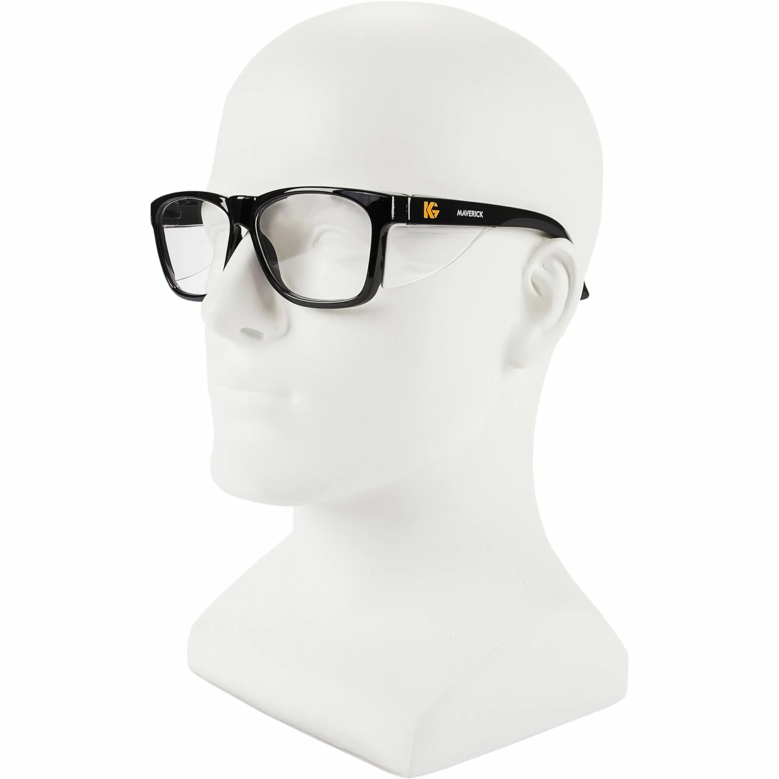 KleenGuard V30 Maverick Safety Glasses with Anti-Fog Coating, Clear Lenses, Black Frame (Qty 1) | ANSI Z87.1+ Certified - view 6