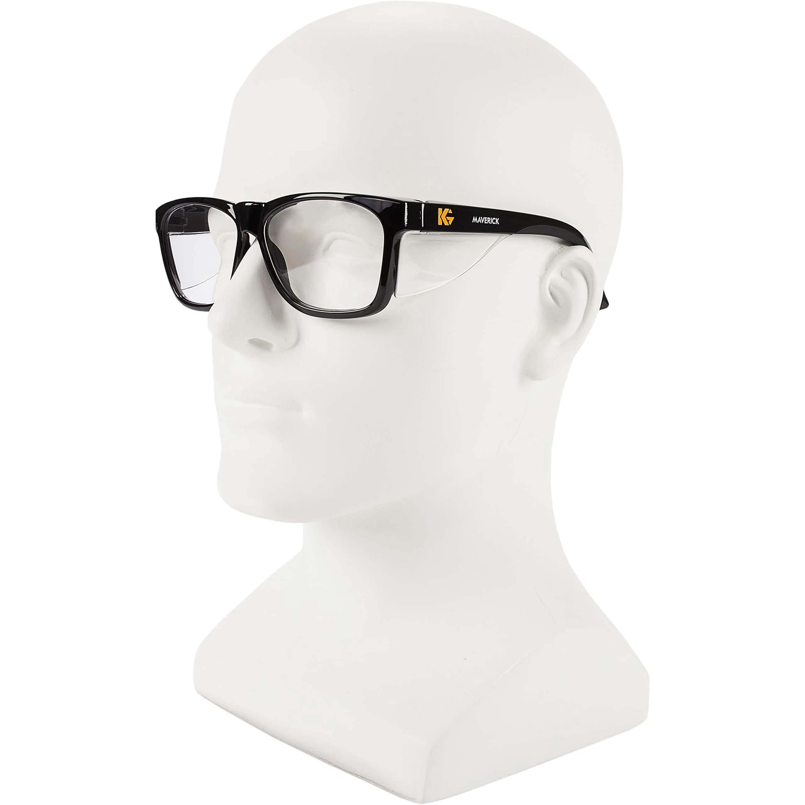 KleenGuard V30 Maverick Safety Glasses with Anti-Fog Coating, Clear Lenses, Black Frame (Qty 1) | ANSI Z87.1+ Certified - view 3