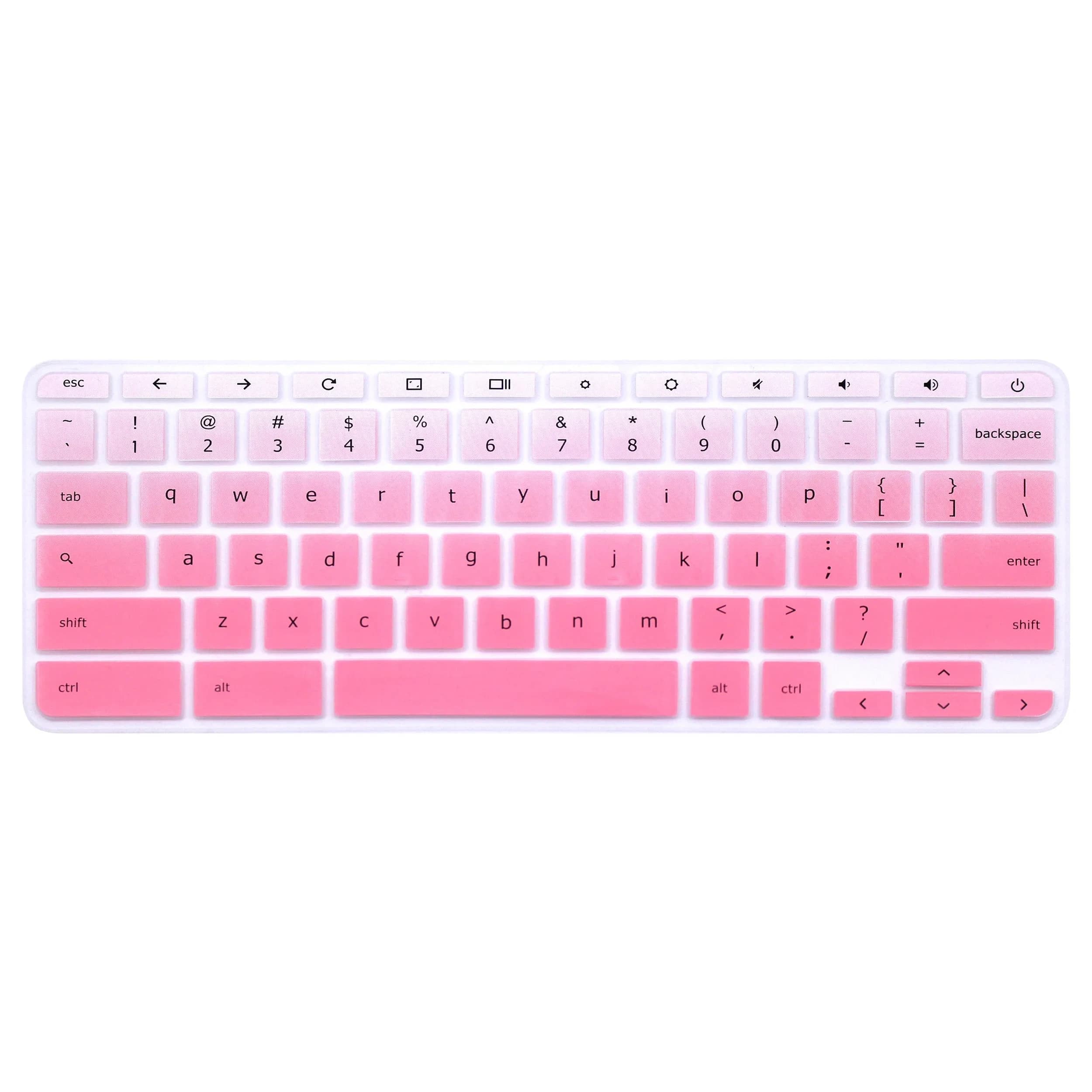 YYubao Silicone Keyboard Skin Cover for Lenovo Chromebooks 11.6" & 14" - Ombre Pink | US Layout Compatible