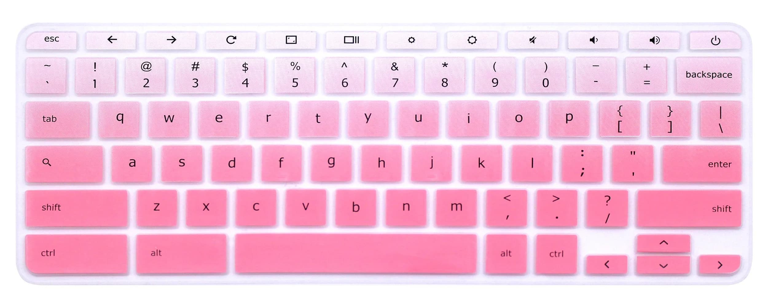 YYubao Silicone Keyboard Skin Cover for Lenovo Chromebooks 11.6" & 14" - Ombre Pink | US Layout Compatible - main product image