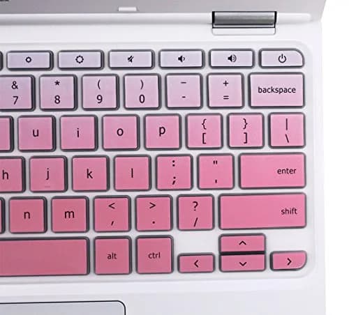 YYubao Silicone Keyboard Skin Cover for Lenovo Chromebooks 11.6" & 14" - Ombre Pink | US Layout Compatible thumbnail 4
