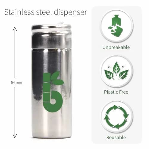 Bambaw Vegan Dental Floss with Stainless Steel Dispenser | 50 meters (165 ft) Mint Tape | Refillable Zero Waste thumbnail 2