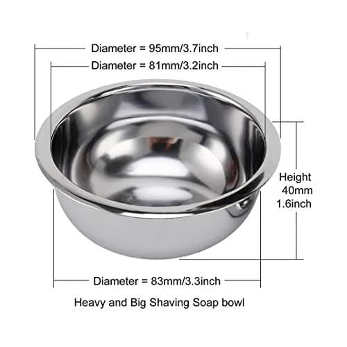 PerPro Deluxe Stainless Steel Shave Stand, Bowl & Brush Set | Compatible with Most Razors thumbnail 4