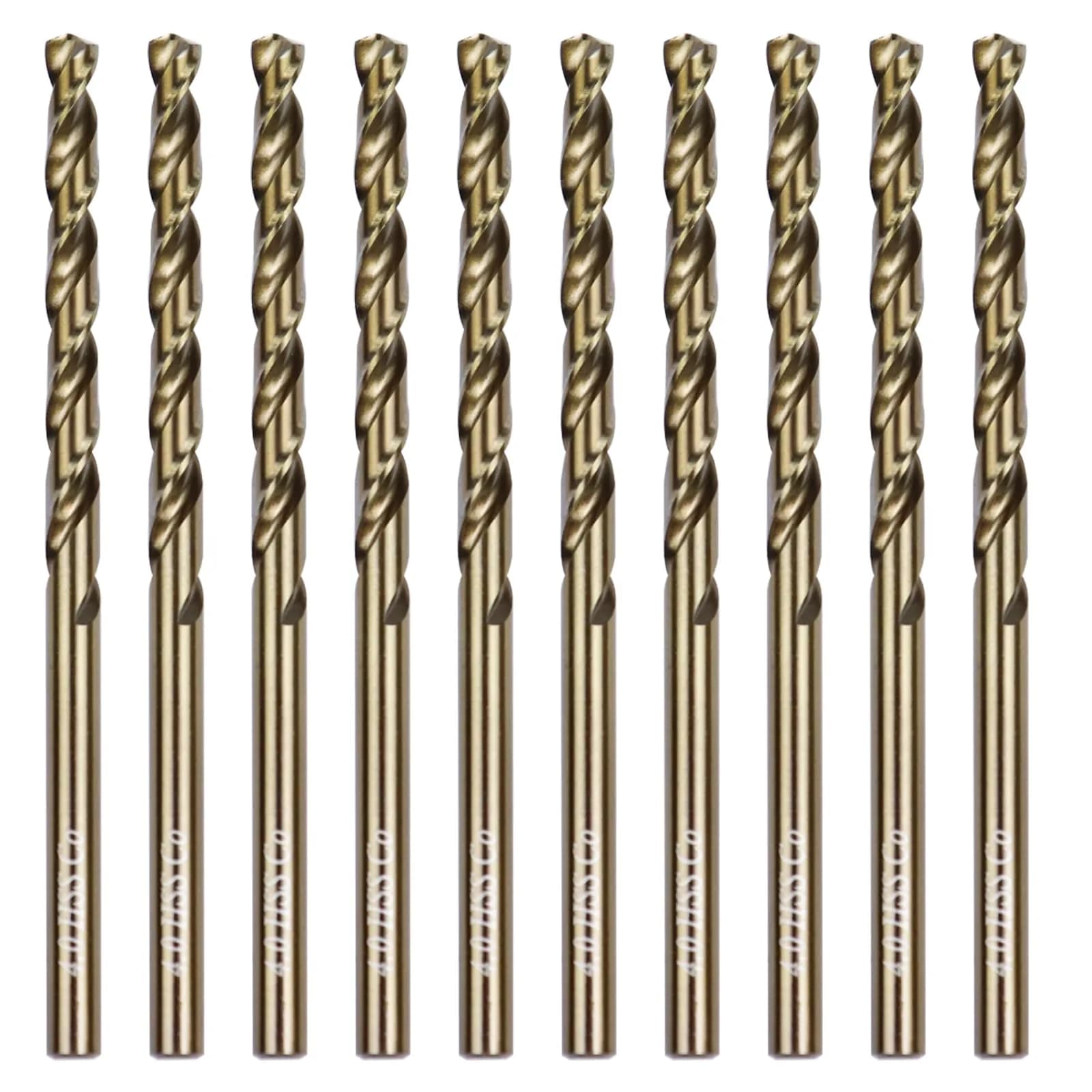 Sipery 4mm Cobalt Drill Bit 10 Pack | High Speed Steel for Hardened Metal & Stainless Steel — 4mm/0.16inch
