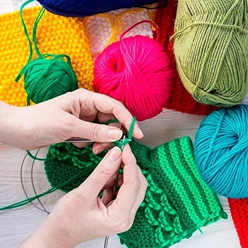BCMRUN Straight Knitting Needle Set 36cm (14.1 inch) | 11 Sizes 2mm-8mm Stainless Steel with Stitch Markers & Tape thumbnail 5