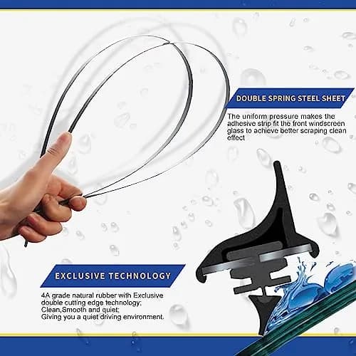 ANRDDO 28"+21"+12" Pinch Tab Windshield Wiper Blades Set | OE Replacement for Mercedes-Benz ML/GL/R-Class thumbnail 5