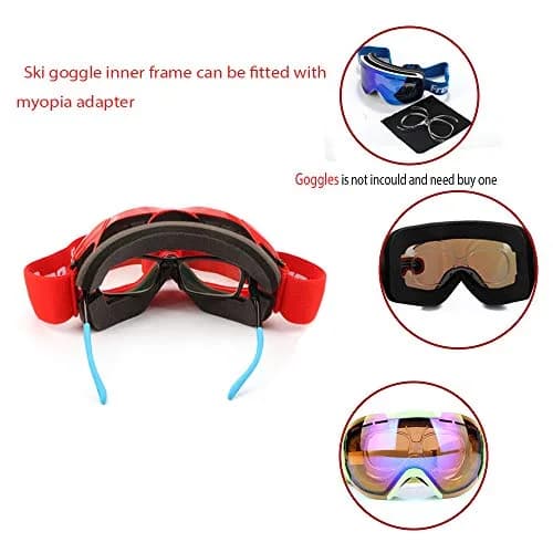 sailupxinyuan Ski Goggles Rx Insert Adaptor TR90 Frame for Snowboard Motorcycle Goggles 2-Pack | Universal Size Inner Frame thumbnail 2