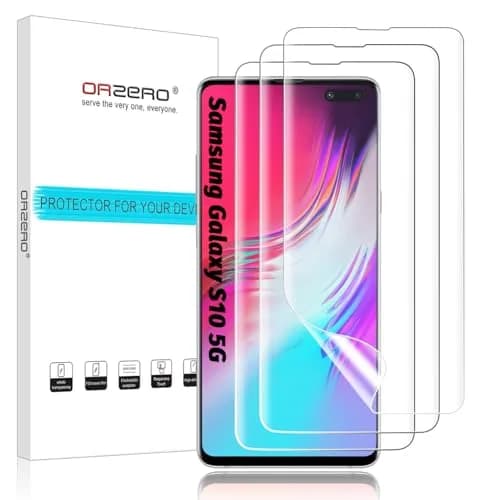 Orzero 3 Pack Compatible Samsung Galaxy S10 5G Screen Protector 6.7 inch | Premium Edge to Edge Anti-Scratch Bubble-Free thumbnail 1