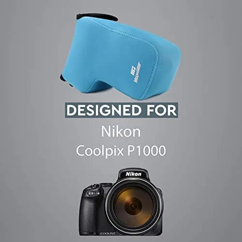 MegaGear Ultra Light Neoprene Camera Case for Nikon Coolpix P1000, Blue | Padded Protection thumbnail 7