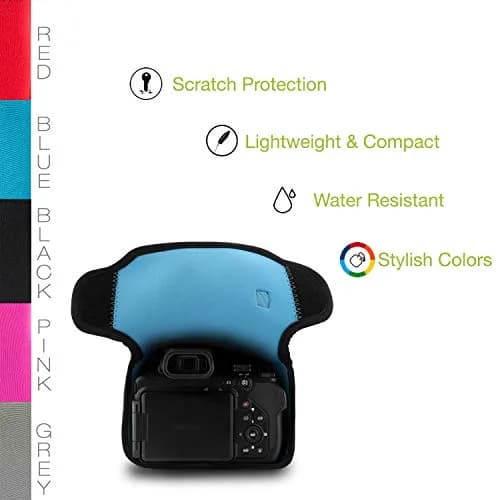 MegaGear Ultra Light Neoprene Camera Case for Nikon Coolpix P1000, Blue | Padded Protection thumbnail 2