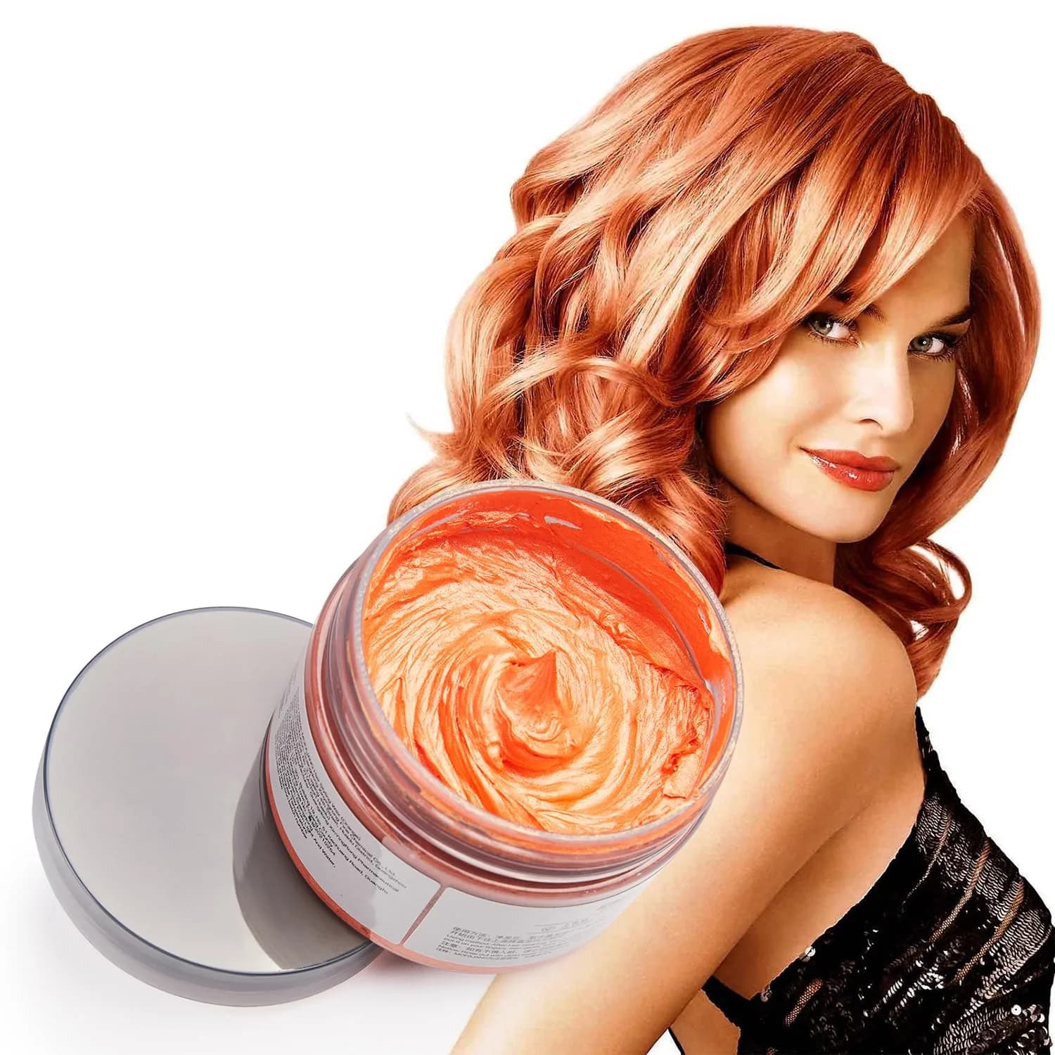 SWAKER Orange Hair Color Wax 130ml - Temporary Vibrant Styling Cream for Men & Women - main product image