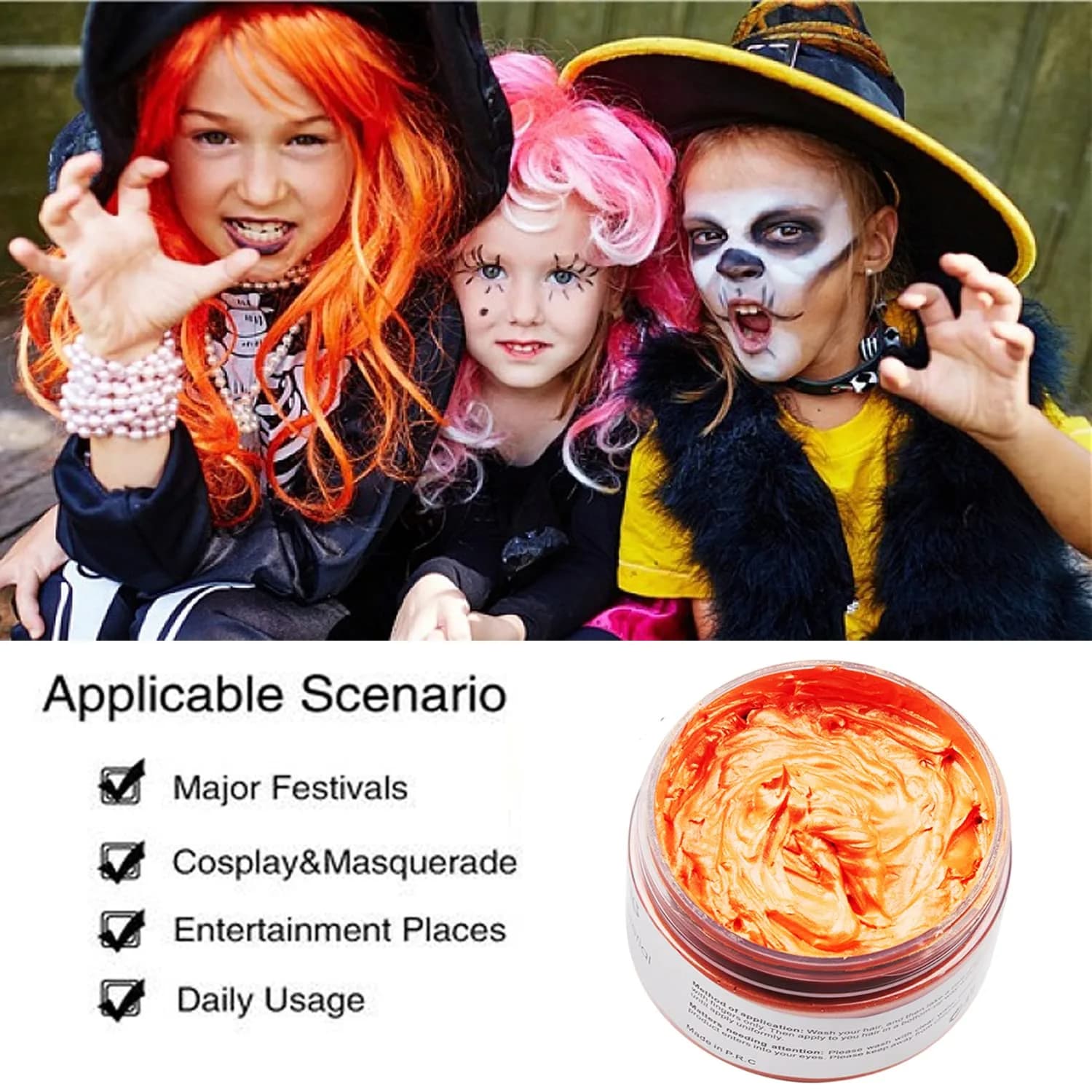 SWAKER Orange Hair Color Wax 130ml - Temporary Vibrant Styling Cream for Men & Women - view 4