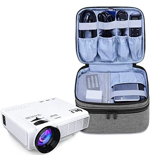 LUXJA Carrying Bag for Mini Projector & Accessories, Gray | Protective Padded Case with Handles thumbnail 1
