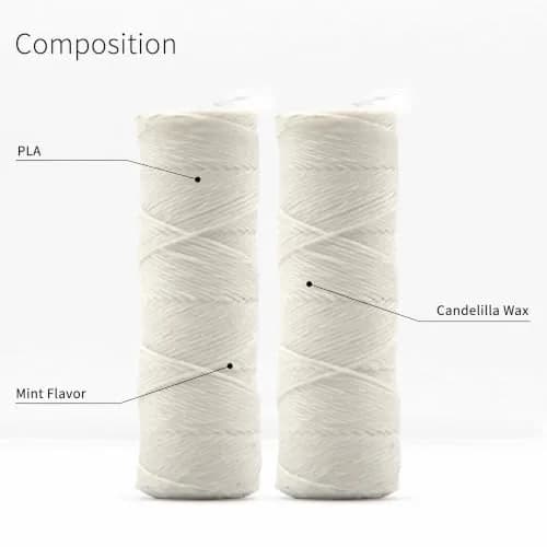 Bambaw Vegan Refill Dental Floss Mint | 165 Foot (50m x 2) | Plastic Free Dental Tape thumbnail 3