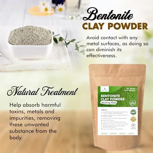 Cosmic Element Vegan Calcium Bentonite Clay Powder 16oz | Deep Pore Detox & Skin Care thumbnail 8