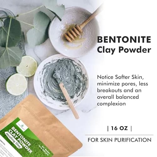 Cosmic Element Vegan Calcium Bentonite Clay Powder 16oz | Deep Pore Detox & Skin Care thumbnail 3