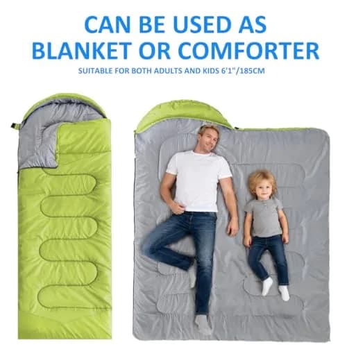 oaskys Camping Sleeping Bag - 3 Season Waterproof & Lightweight | Suitable for Adults & Kids thumbnail 3