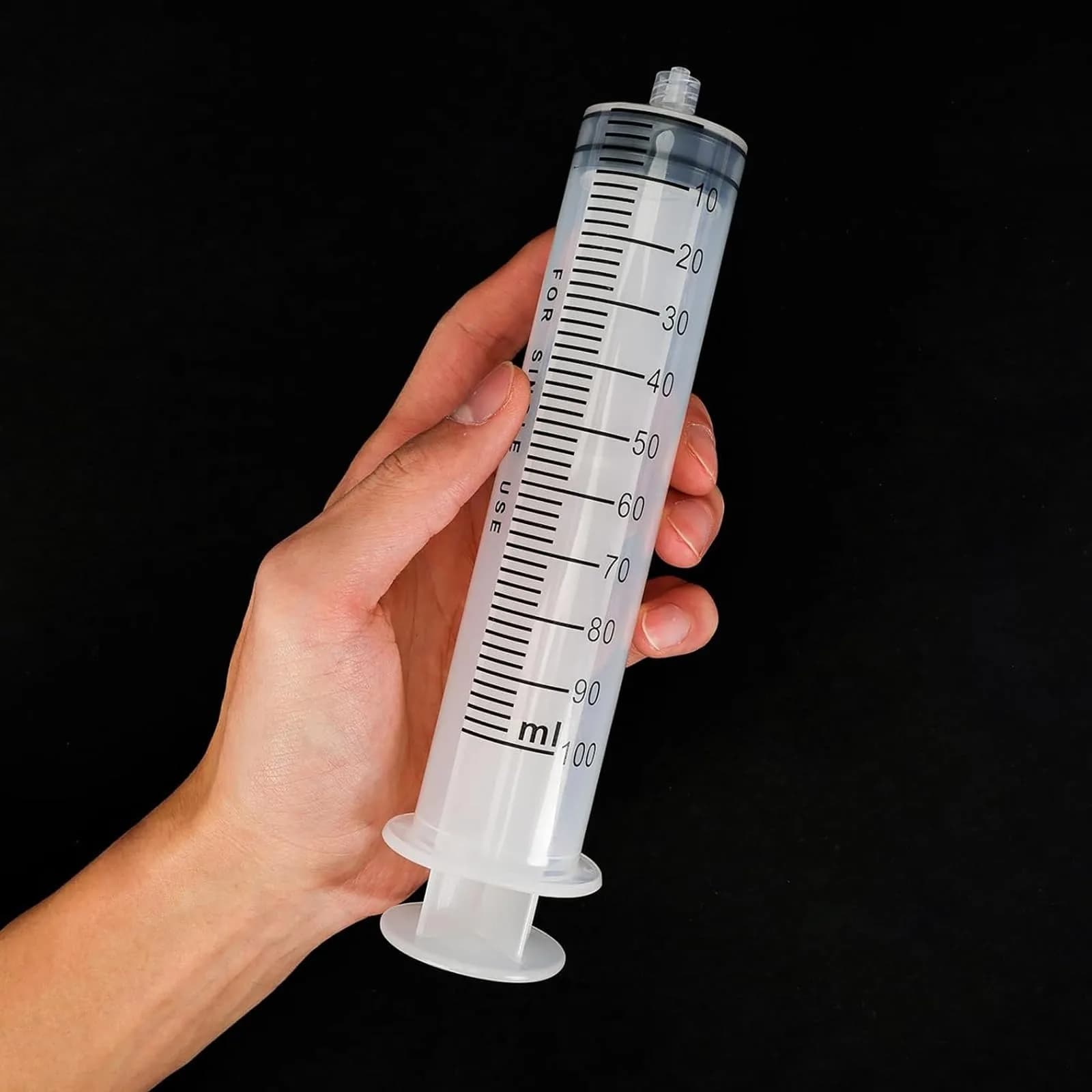 DEPEPE 100ml Large Plastic Syringe with Tubing & Luer Connections (2-Pack, 200ml Total) | Sterile, Accurate Measurement for Labs & Refills - view 5