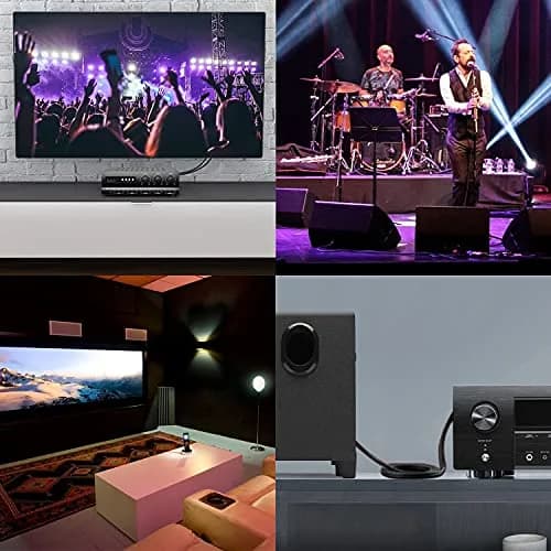J&D Dual 1/4 inch TS to Dual RCA Stereo Audio Interconnect Cable, 0.91 m (3 Feet) | Gold Plated Connectors for Minimal Signal Loss thumbnail 5