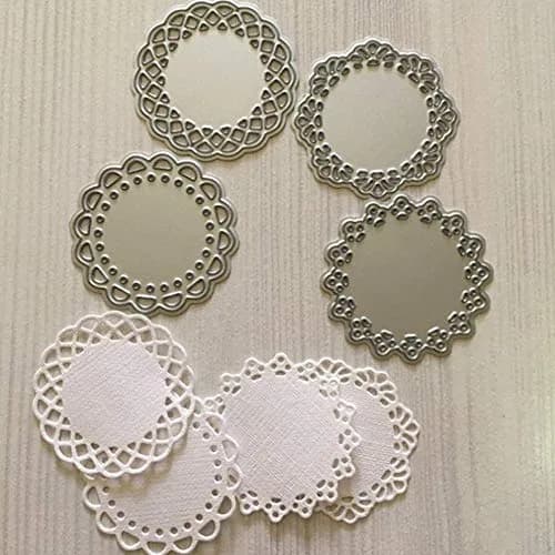 VVS Silver Lace Flower Border Metal Die Cuts Set 47.5x47.5 mm | Crafting Stencils for Card Making thumbnail 1