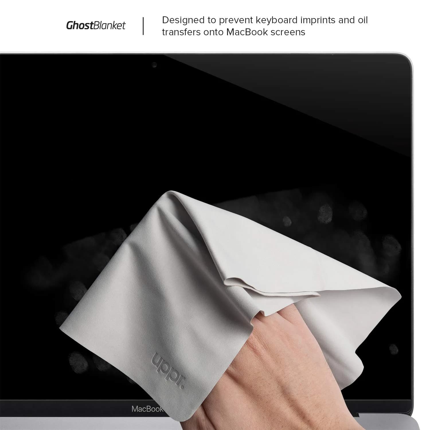 UPPERCASE GhostBlanket Screen Keyboard Imprint Protection Microfiber Liner and Cleaning Cloth 290mm x 186mm | Protects MacBook Screens from Keyboard Marks - view 3