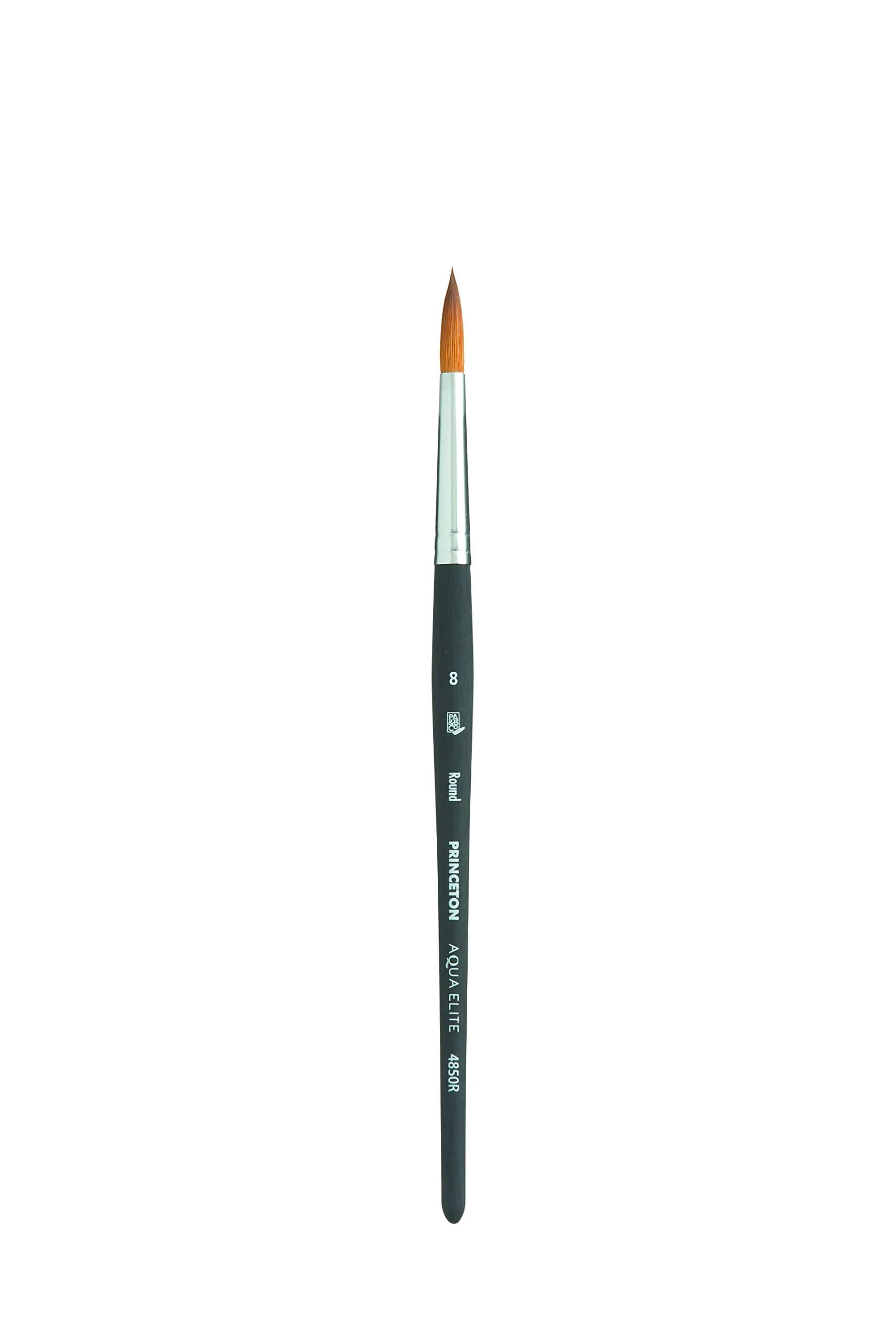 Princeton Aqua Elite Series 4850 Watercolor Paint Brush, Round, Size 8 | Synthetic Kolinsky Performance