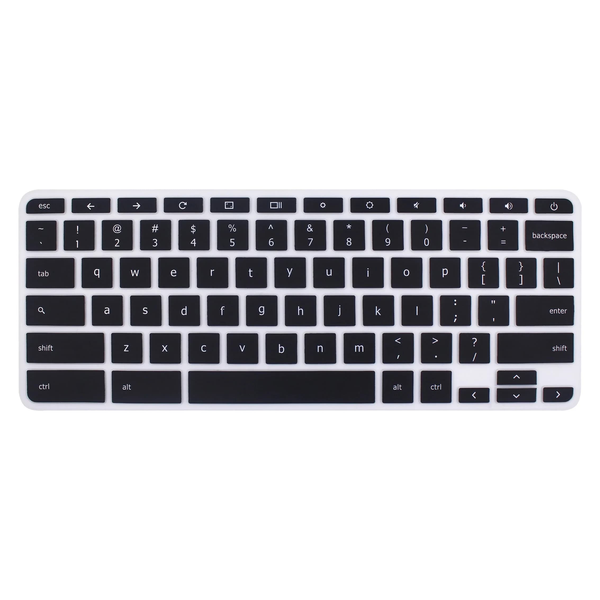 YYubao Black Silicone Keyboard Skin Cover for Lenovo Chromebook 11.6" & 14" Models | US Layout