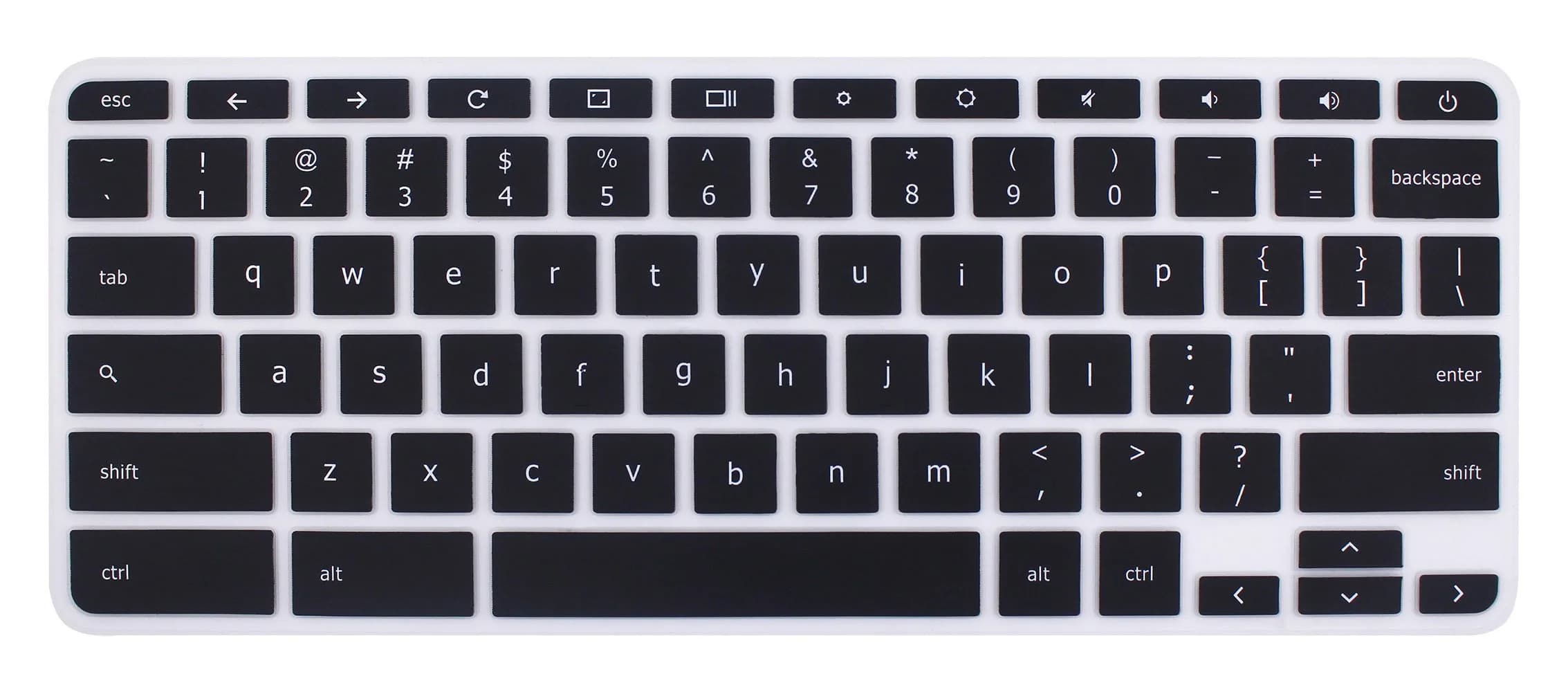 YYubao Black Silicone Keyboard Skin Cover for Lenovo Chromebook 11.6" & 14" Models | US Layout - main product image